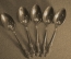 Ложки чайные (5 штук). Мельхиор, Кольчугино, рисунок роза. Знак качества, МНЦ, СССР.