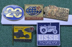 Подборка значков "Трактороэкспорт" (5 шт.). Traktoroexport. #Z2
