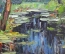 Картина «Прудик».Автор Бусыгина Людмила. Оргалит, масло.1992 г.