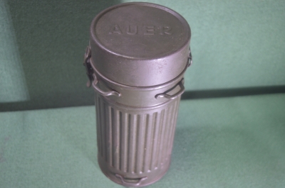 Газбак короткий, бачок противогазный "Ауэр".Общевойсковой образца 1936 года , AUER, Германия.