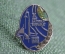 Знак, значок "X лет запуска Бурана 1988 1998". Буран, челнок, 10 лет. Советский космос. Синий #4
