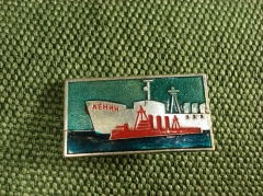 Значок "Крейсер аврора Ленин"2  #Z1