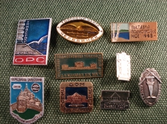 Значки "Музеи" подборка 9 шт. #Z1