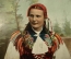 Открытка "Девушка в национальном костюме". Стокгольм. #O1
