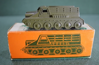 Машинка игрушка "Вездеход". В коробке. Военная техника ТПЗ. Тула. СССР. #G1