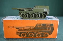 Машинка игрушка "Самоходная артиллерийская установка". В коробке. Военная техника ТПЗ Тула СССР #G1