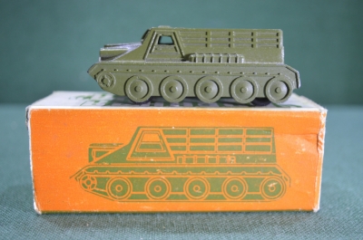 Машинка игрушка "Вездеход". В коробке. Военная техника ТПЗ. Тула. СССР. #1 #G1