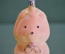 Елочная новогодняя игрушка "Медведица медведь". Набор цирк. Стекло. МПО Иней. СССР.