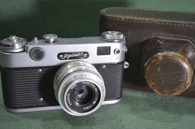 Фотоаппарат "Зоркий 5". Zorky N 59095861. Объектив Индустар-50 П. На запчасти или ремонт. СССР.