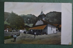 Открытка старинная "Гуттанен. Деревенская церковь, костел". Guttanen, Kirche. Швейцария. #O4