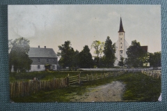 Открытка старинная "Лютеранская церковь в Пылва, южная Эстония". Livland, Livonia. 1909 год. #O4