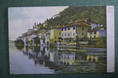 Открытка старинная "Гандрия, Лугано. Вид с озера". Чистая. Gandria, Lugano. Швейцария. #O4