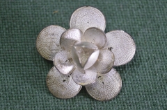 Брошь брошка "Цветок". В оригинальной коробке. Скань. Серебро 925 проба. Винтаж. Индонезия.