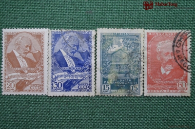 Марки почтовые 100-летие со дня рождения, П.И.Чайковский (1840-1893) 1940 год, август. СССР.