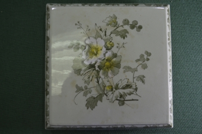 Доска фарфоровая подставка для горячего старинная "Villeroy & Boch". Фарфор. Германия. 19 век. #U