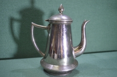 Кофейник чайник "Модерн". Серебрение. Середина 20 века. Европа. Дефект.