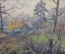 Картина «Осень в Бутово». Автор Бусыгина Людмила. Оргалит, масло.1989 г.