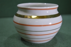 Сахарница фарфоровая, из набора "Радиоволны". Вербилки. Фарфор. СССР.