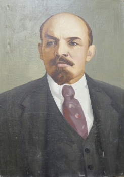 Портрет Владимира Ильича Ленина. Автор Шолин Н.Л. Холст, масло. СССР.
