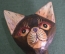 Панно настенное деревянное "Кот Кошка". Дерево. Резьба. Ручная работа. Винтаж.