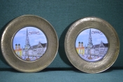 Тарелочки, блюдца (2 штуки). Мюнхен. Латунь. Германия. Тарелочки, блюдца (2 штуки). Мюнхен. Латунь. Германия.