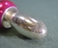 Елочная стеклянная новогодняя игрушка "Гриб грибок". Стекло. Подвес. СССР. 