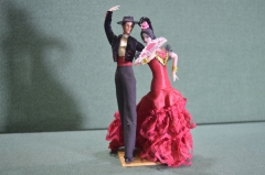 Статуэтка кукла интерьерная "Танец Фламенко". Веер. Marin Chiclana. Испания. 1960е.