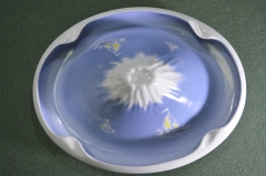 Пепельница фарфоровая габаритная "Гора Фудзияма". Фарфор. Роспись. Китай. 1960-1970 годы. #U