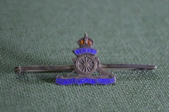 Знак военный "Артиллерия". Серебро 925 проба. Эмаль. 1940-е. #U