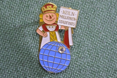 Знак, значок "Кельн - город миллионер, 1975 год". Koln millionen stadt. #Z3