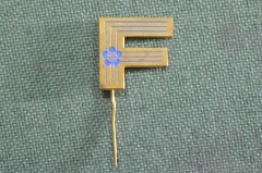 Знак значок иностранный "Фестиваль 1973 F". Тяжелый металл. Эмаль. Берлин, Германия.