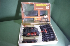 Игрушка детская железная дорога "Meteor". Оригинальная коробка. ГДР. Германия.