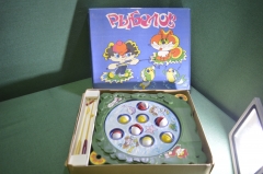 Игра настольная с мотором "Рыболов". Рыбалка. Оригинальная коробка. СССР. #G2
