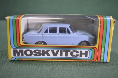 Модель масштабная машинка "АЗЛК Москвич 412". 1:43. Без МИ. Металл. Коробка. Сделано в СССР. #U