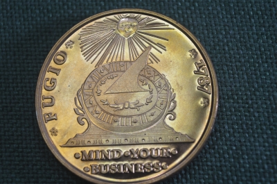 Монета (копия) "We are one". Mind Your Business. Fugio Cents. Медь. США.