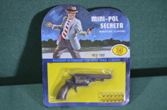 Игрушка миниатюрная "Пистолет Revolver". Металл. Упаковка. Пистоны. Испания. 1970е. #U