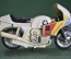 Игрушка "Мотоцикл BMW К 100". Реклама Dunlop Sanyo Kodak. Пластмасса. Винтаж периода СССР.