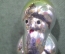 Елочная игрушка стеклянная "Волшебник, старичок в чалме". Стекло, подвес.