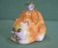 Игрушка елочная "Рыжий ленивый кот и мышка". Кошка, мышь. Керамика, майолика, ручная роспись. #4