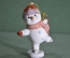 Игрушка елочная "Снеговик фигурист". Фигурное катание, коньки. Керамика, майолика, ручная роспись #2