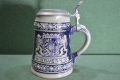 Кружка пивная керамическая с крышкой 