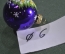 Елочная игрушка из стекла, шар "Еловый", синий. Стекло. Клинское объединение "Елочка".
