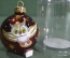 Елочная игрушка из стекла, шар "Лесной", красный. Стекло. Клинское объединение "Елочка".