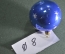 Елочная игрушка из стекла, шар "Зодиак", синий. Мышка и елка. Стекло. Клинское объед. "Елочка".