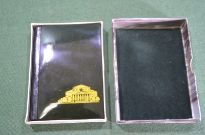 Блокнот. Федоскинская Лаковая миниатюра. Большой театр. Коробка. Ф-ка Восход. Чистый. СССР.