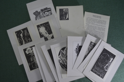 Набор "Книжные знаки Е.Н. Голяховского". Книжный знак, экслибрис. Изд-во "Книга" Москва 1968 г. #K13