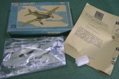 Модель сборная, самолет истребитель Моран – Солнье". Авиация. Огонек, Роспромигрушка, СССР. #G4