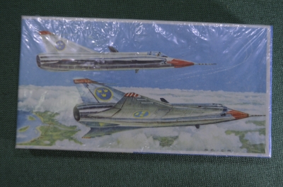 Модель сборная, самолет "СААБ, SAAB J-35". Авиация. Невскрытая упаковка. ГДР. 1970 - 1980 -е гг. #G3
