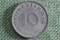 Монета 10 рейхспфеннигов 1940 года, буква A. Пфеннинг, 3 Рейх, Германия.