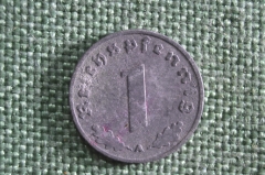 Монета 1 рейхспфенниг 1943 года, буква A. Пфеннинг, 3 Рейх, Германия.
